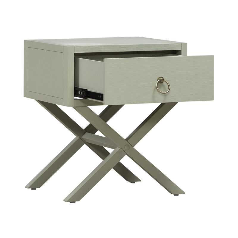 Ballentine End Table with Storage, Light Green