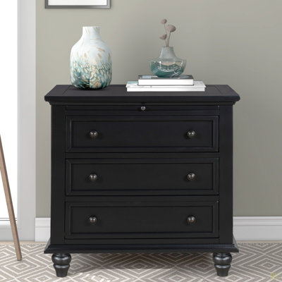 Table de chevet peinte de 28 po avec plateau coulissant, armoire de chevet tendance à 3 tiroirs, table d'appoint minimaliste avec pieds en caoutchouc et poignée en métal pour canapé de chambre à coucher