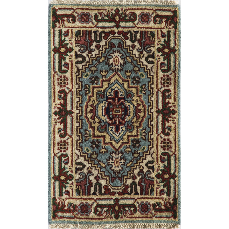 Tapis bleu royal royal Heriz, Rectangle 4pi x 6 pi