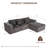Spacious L-Shaped Corduroy Sofas, Modular Design for Modern Living