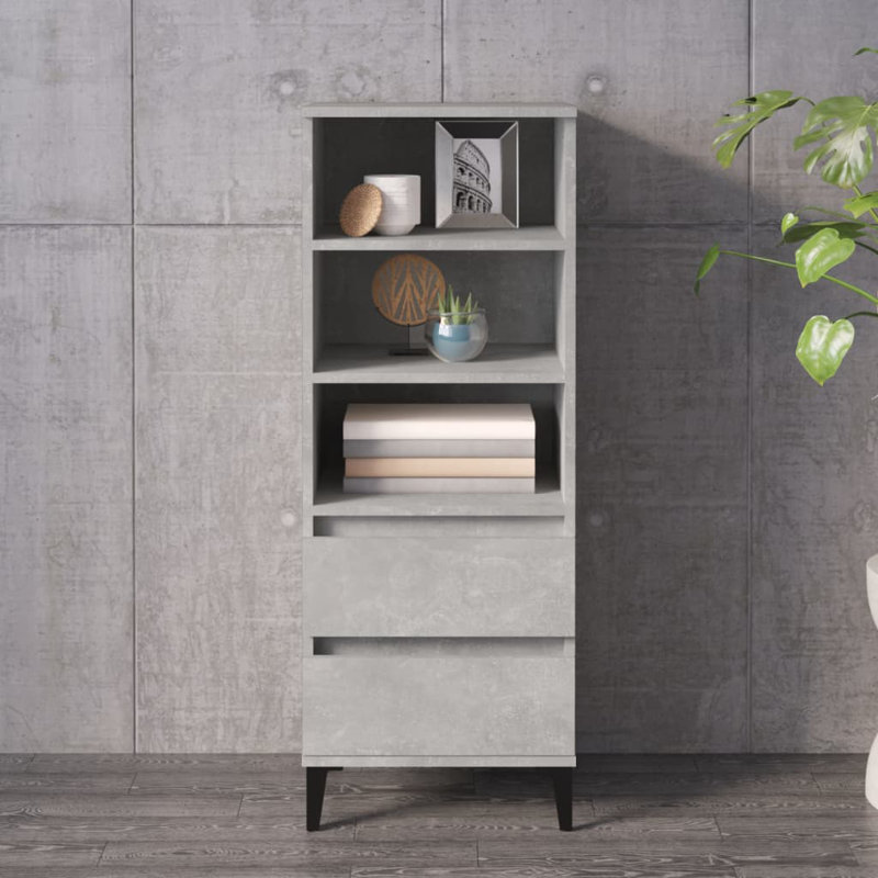 Kihana 40cm Sideboard, Grey/Black