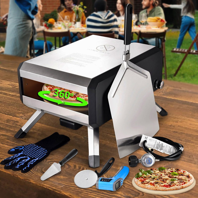 Four à pizza portatif rotatif pour l'extérieur
