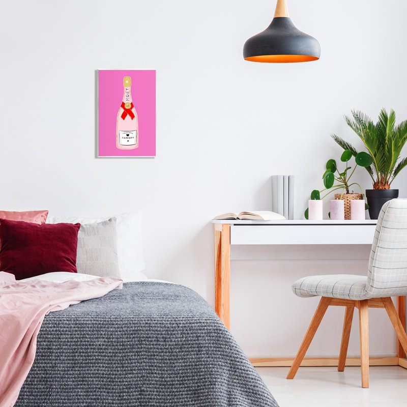 Plaque amusante «Champagne» par House of Lulu, H 15 po x l 10 po x P 0,5 po