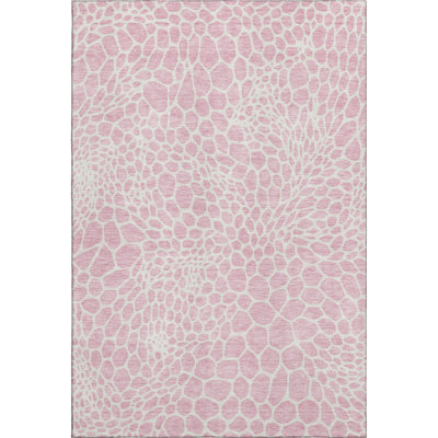 Premium Machine Washable Prisco Pink Rug