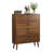 Modern Independent Shoe Cabinet, 31.5-inch Walnut Shoe Storage Cabinet,, Fence Shoe Cabinet with 2 Flip Drawers