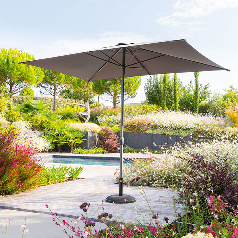 Ahnyah 300cm X 200cm Rectangular Tilt Parasol, Slate