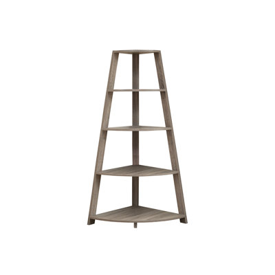 Modern 4 Bookcase, 60"H, Brown Laminate For Bedroom, Living Room Use Bookcase , Office, Hallway
