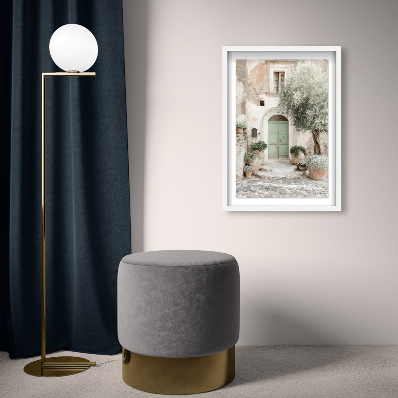 Mint Door I Shadowbox Architecture Print by Oliver Gal, Black Frame, 10 x 15, 11.5"H x 16.5"W, Black Shadowbox