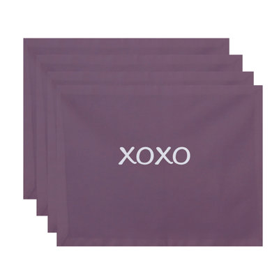 Napperon à imprimé XOXO de 18 po Annica