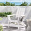 High-Density Resin Adirondack Chair – Transitional Outdoor Style – Traditional Slats, Weather-Resistant, Lightweight & Durable