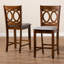 Upholstered Counter Stool with Solid Wood Frame