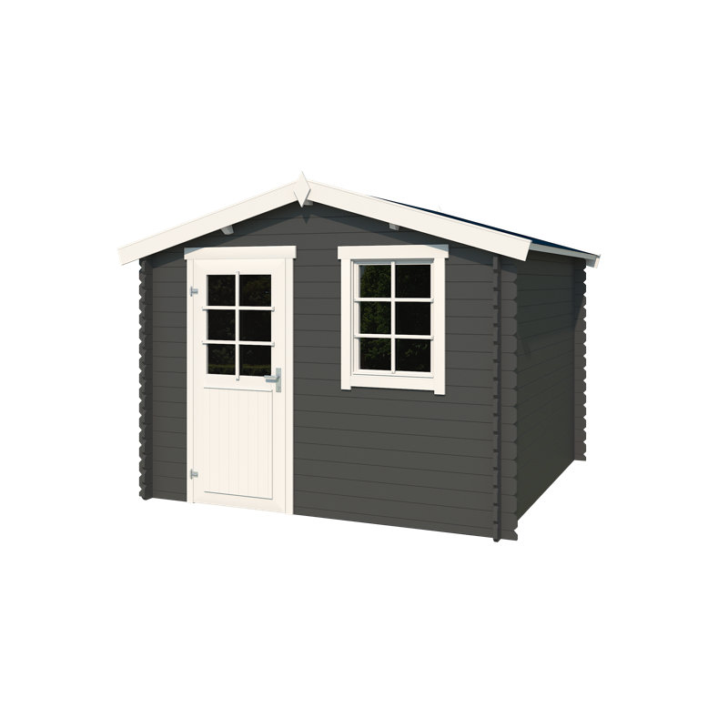 Lasita Nina 175 - 9 x 6 Ft. Apex Roof Summerhouse With Single Glazed Windows (28mm), Carbon Grey