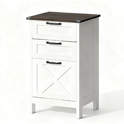 Classeur de style moderne avec 3 tiroirs, armoire de rangement de bureau pour format A4, pour la maison et le bureau