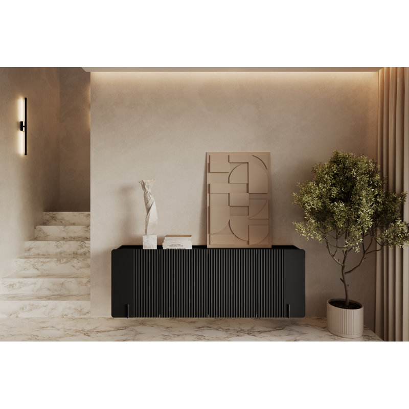Bodhe 200cm Sideboard, Black