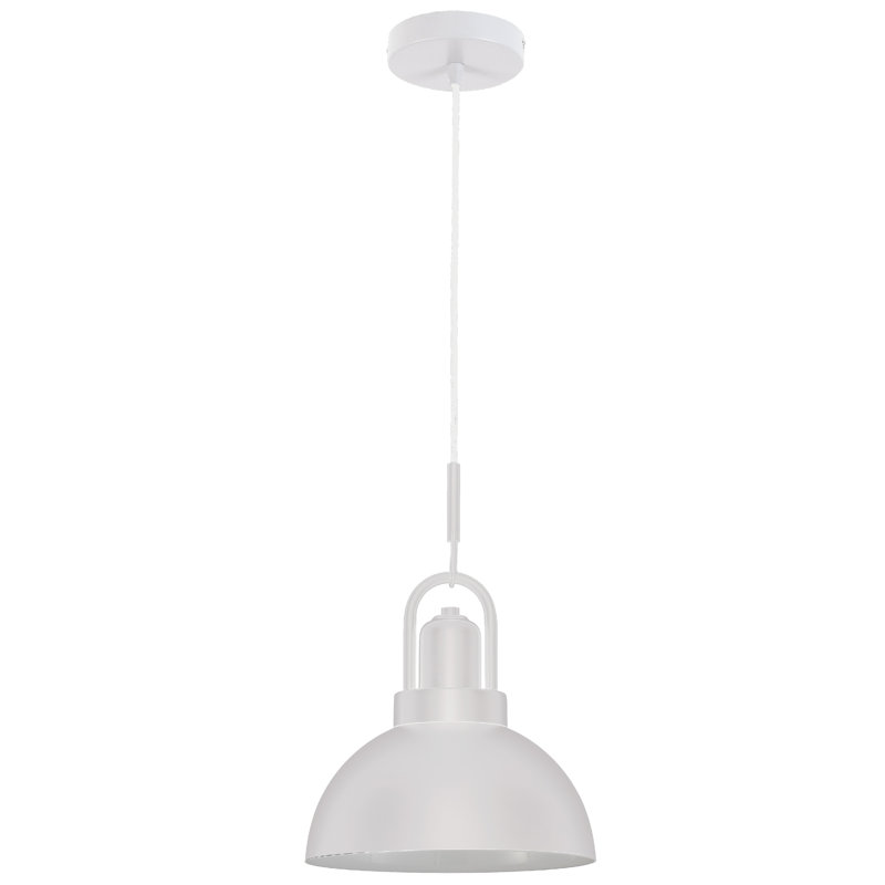 Luminaire suspendu 1 lumière Reveka, Blanc mat