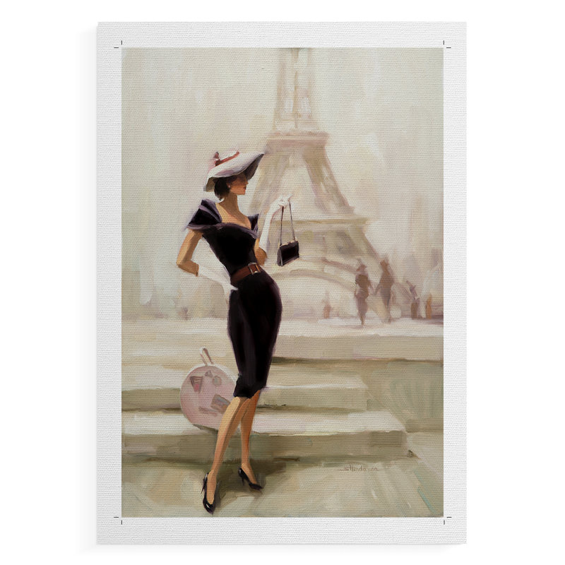 «Love, From Paris», impression sur toile seulement - non encadrée, H 18 po x l 12 po