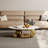 51.2" Modern Faux Marble Oval Coffee Table with Gold Bottom-1794532311-1782988870