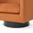 Eugenie Applewold Upholstered Orange Velvet Swivel Barrel Chair with Solid Wood Base-923352688