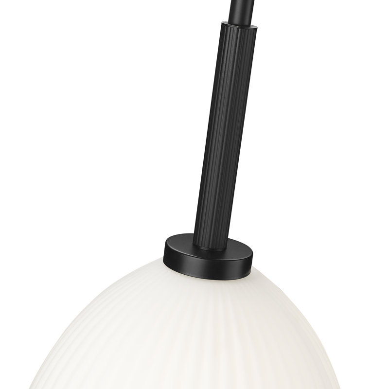 Naya 1 Light Pendant, Matte Black, 20.5" H x 11.75" W