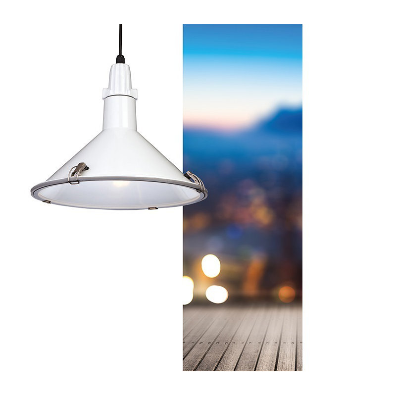 EDEN 1 - Light Black Cone Pendant, White