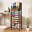 9-Tier Rolling File Organizer With Upright Trays & Drawer - Modern Office Paper Storage Cart With Mesh Shelves