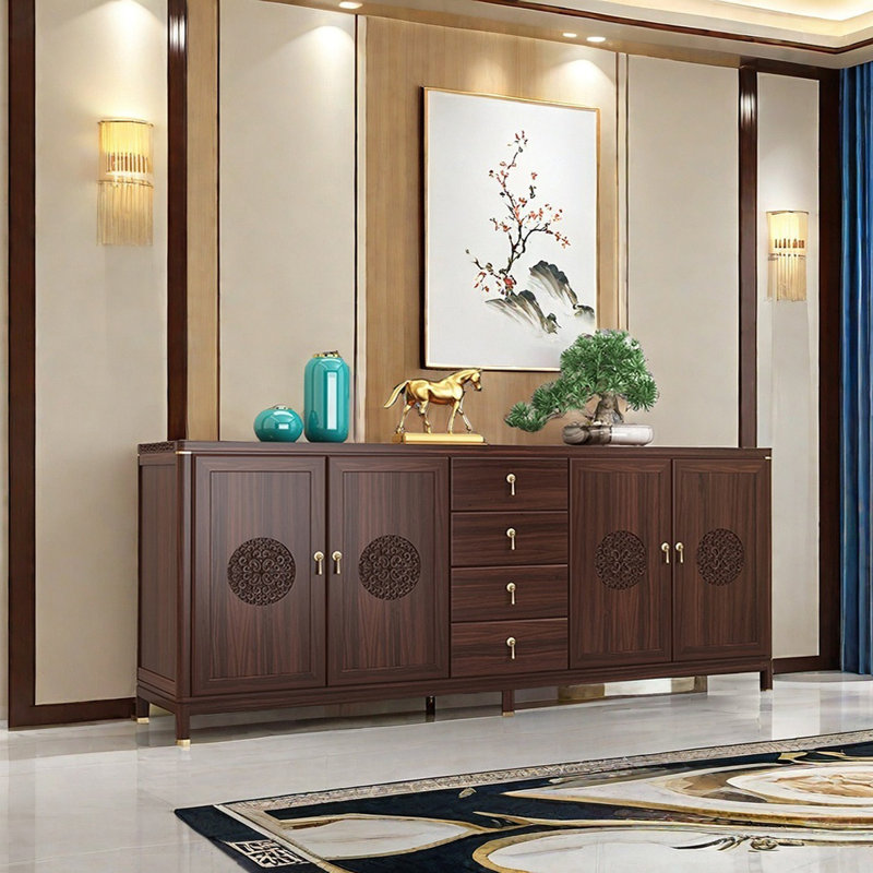 Buffet en bois massif de style chinois