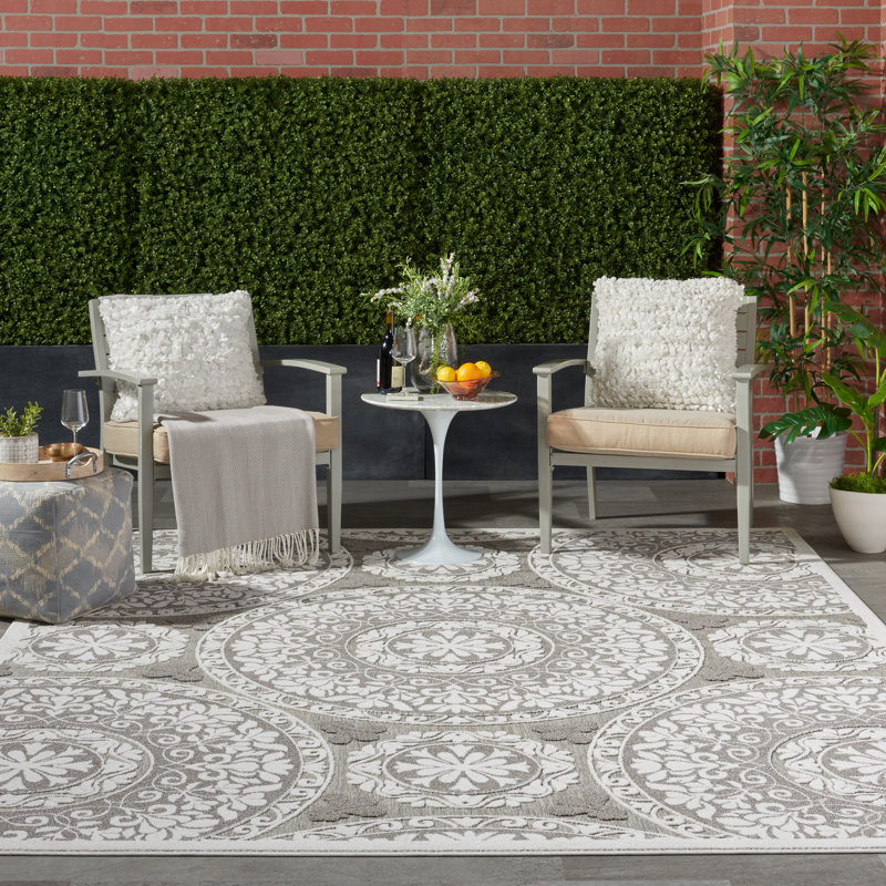 Tapis taupe / ivoire Grice, Rectangle 4 pi x 6 pi
