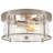 Alixandra 2-Light Flush Mount Hammered Glass Ceiling Light with Metal Frame-466322102