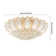 Moy 23.62 Inch Modern Crystal Flush Mount Lotus Chandelier Luxury Embedded Ceiling Light with Remote Control