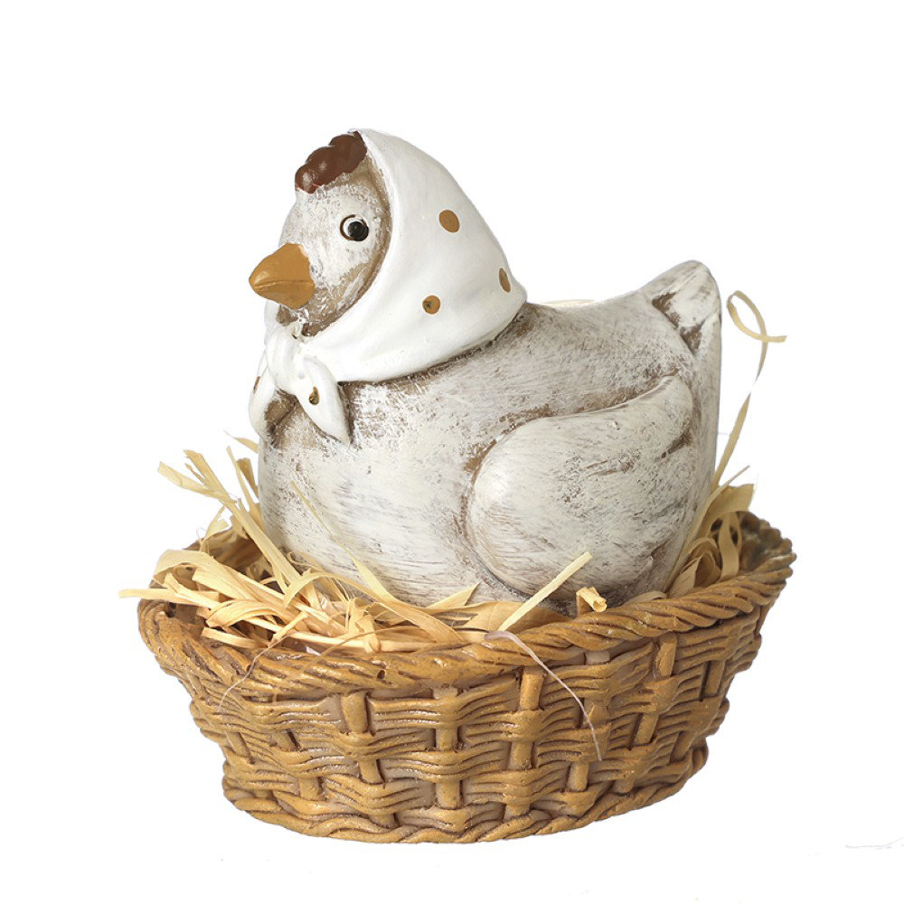 Resin Hen Nest Ornament
