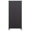 71" All-Black Metal Garage Storage Cabinet With Wheels - Heavy-Duty Tool Storage Cabinet For Home, Office, School, And Garage Organization