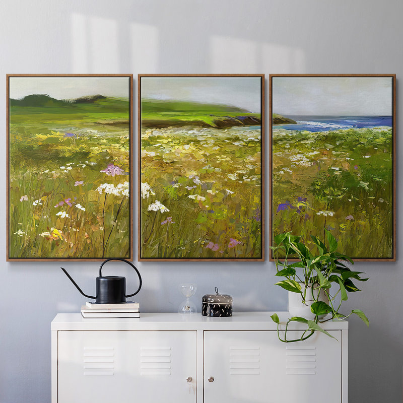 Montara Bluff, reproduction sur toile 3 pièces, Noyer, H 40 po x l 78 po x P 2 po