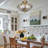 4 Light Dimmable Semi Flush Mount Gold Ceiling Light With Lotus Shape