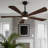 5-Blade Indoor Wood Ceiling Fan with Integrated LED Light, Remote Control, and Reversible Airflow-237166054-237166052