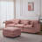 105" Modular L-Shaped Sectional Sofa With Ottoman, Soft Chenille Upholstery, 3-Seater Living Room Couch-599710767