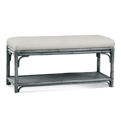 Summer Retreat Wicker Shelf Storage Bench