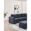 Canapé modulaire gris foncé en forme de L 4 avec revêtement en velours côtelé, accoudoirs carrés et pour une vie confortable et moderne-1794307745-1794307747-1794307746