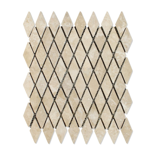 Durango Cross Cut Travertine Grid Mosaic Wall & Floor Tile