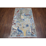 Transitional One-of-a-Kind Rectangle 3' X 4'10" Hand Knotted Area Rug