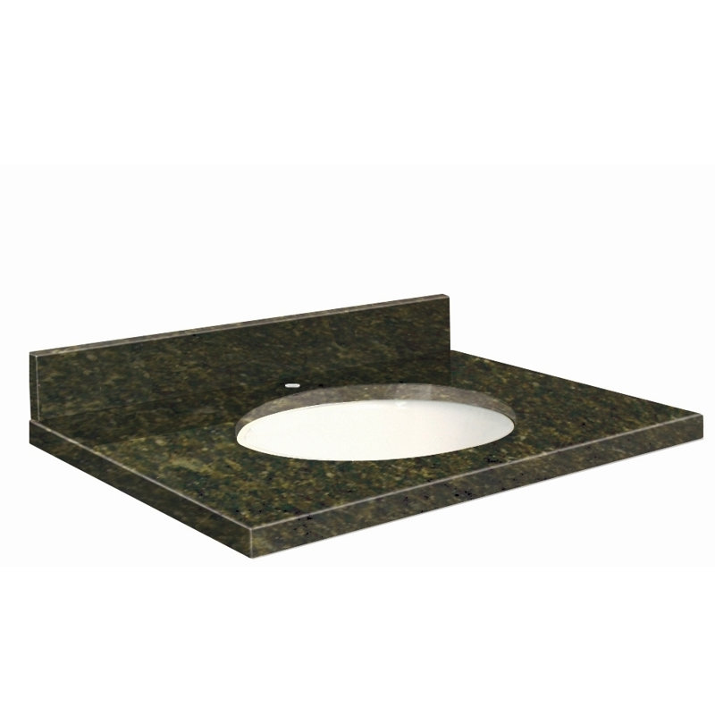 Dessus de salle de bain simple 49 po meuble-lavabo, Blanc, Vert Uba, Simple