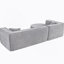Canapé modulaire Boneless de style moderne, canapé modulaire en éponge, canapé modulaire en forme de L avec un design incurvé élégant et un tissu chenille luxueux, deux coussins décoratifs, pour le salon, le bureau-1260670516