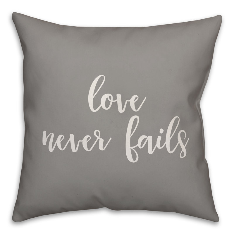  Coussin Love Love Fails, Gris, Coussin et housse de coussin