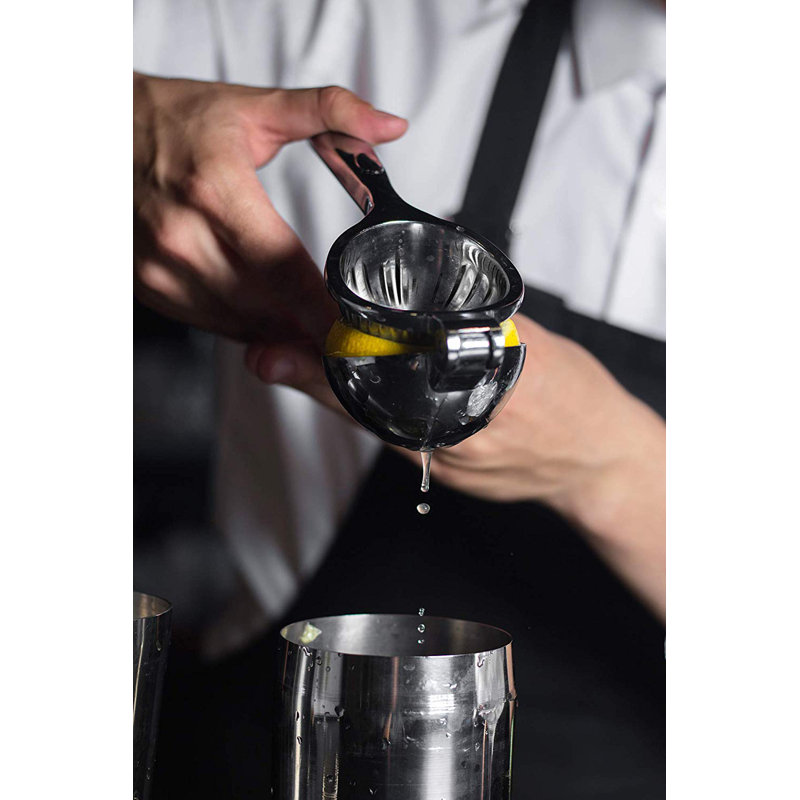 Zulay Kitchen Stainless Steel Lemon Squeezer Manual Citrus Press Juicer and Lime Squeezer, Silver