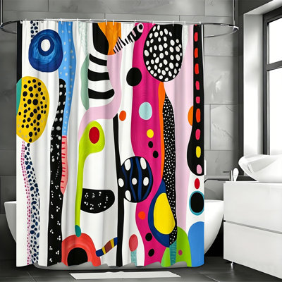 Shower Curtain with Hooks Included