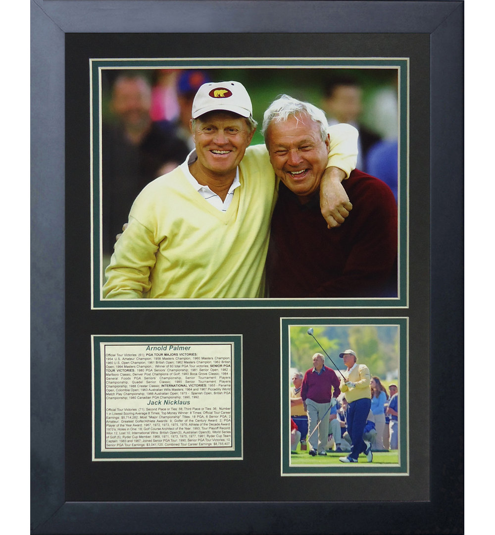 Jack Nicklaus and Arnold Palmer Portrait Framed Memorabilia Legends Never Die