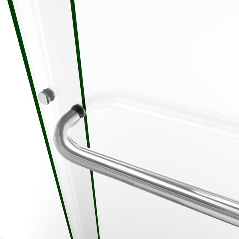 54'' - W x 72'' H Bypass Door Semi-Frameless Shower Door with, Chrome