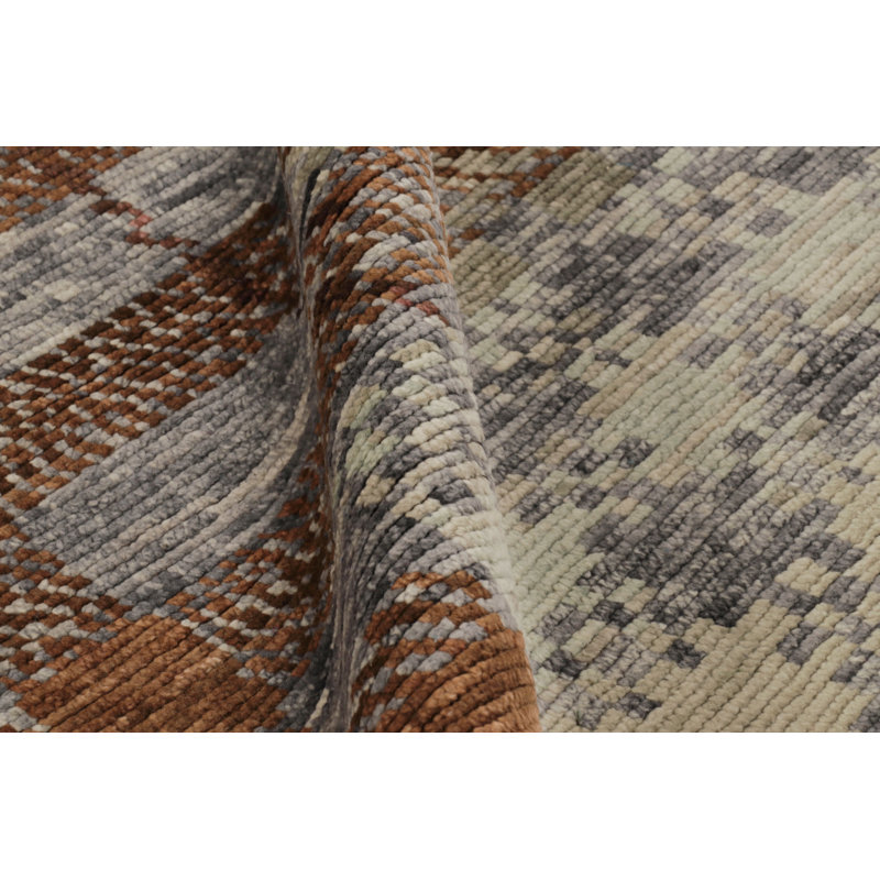 Modern One-of-a-Kind 8'2X10'1 Hand Knotted Area Rug