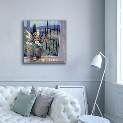 Epic Graffiti 'Tuscany Hillside 1'  by Allayn Stevens Canvas Wall Art, 37" x 37"