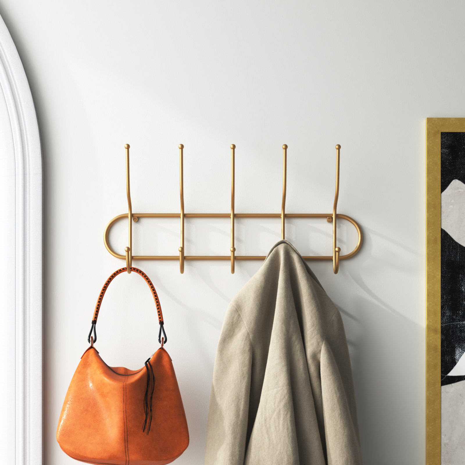 Itzel 5 - Hook Metal Coat Rack