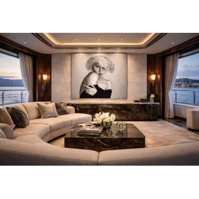 Whispered Poise Framed Canvas Wall Art by Kasian Art Studio - Black Frame